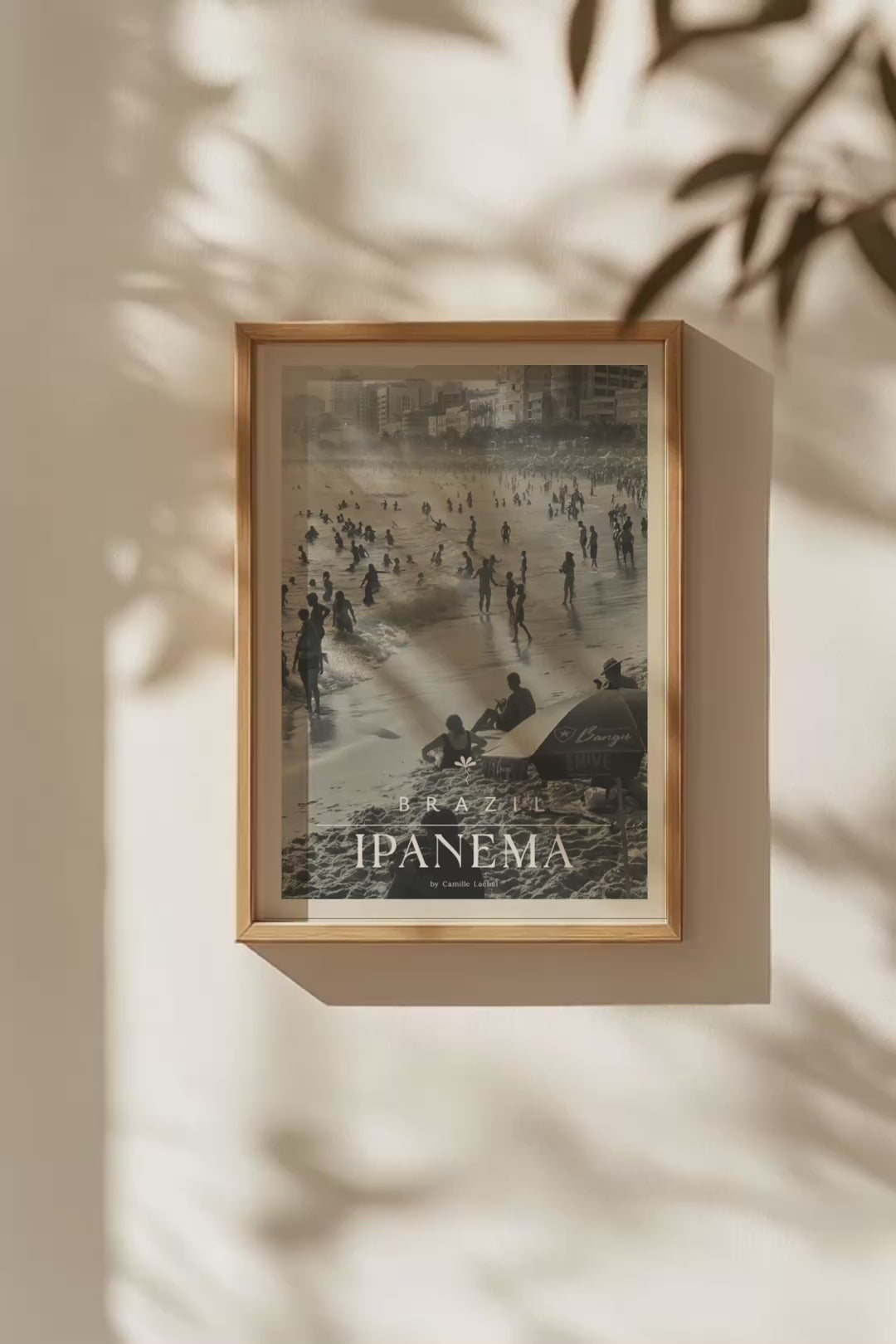 Brazil Fine Art Print - Ipanema Beach Crowd | Black & White Analog Film Photography | Rio de Janeiro Wall Art